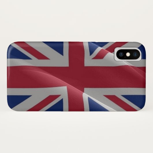 なびくイギリス国旗 – Case-Mate iPhoneケース (裏面(横))