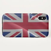 なびくイギリス国旗 – Case-Mate iPhoneケース (裏面(横))