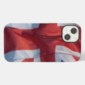 なびくイギリス国旗 iPhoneケース (裏面横)