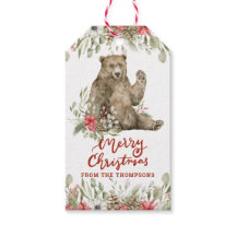 なびくクマと花 |メリークリスマス