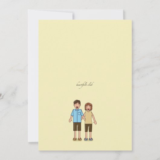 なびくサヨナゴ遠くにパーティの招待状 招待状 (裏面)