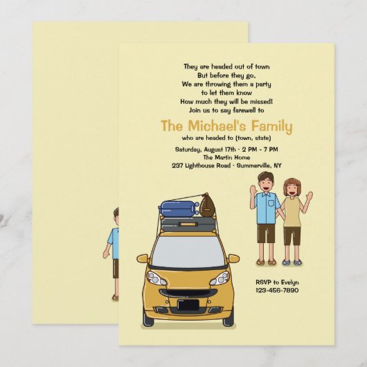 なびくサヨナゴ遠くにパーティの招待状 招待状 (正面/裏面)