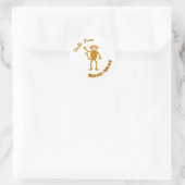 なびくサルの漫画,野生動物をテーマにした ラウンドシール (バッグ)