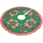 なびくサンタと小人 ブラッシュドポリエステルツリースカート (アングル)