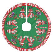 なびくサンタと小人 ブラッシュドポリエステルツリースカート (正面)