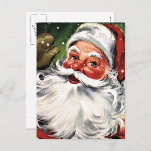 なびくサンタクロース シーズンポストカード (正面/裏面)