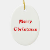なびくサンタセラミッククリスマスオーナメント セラミックオーナメント (裏面)