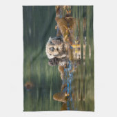 なびくシーオッター キッチンタオル (縦)