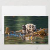 なびくシーオッター 便箋 (正面/裏面)