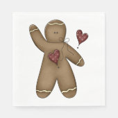 なびくジンジャーブレッドマン スタンダードランチョンナプキン (正面)