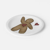 なびくジンジャーブレッドマン ペーパープレート (アングル)