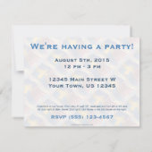 なびくスウェーデン系アメリカ国旗 招待状 (裏面)