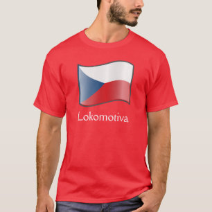 なびくチェコ国旗Tシャツ Tシャツ