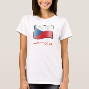 なびくチェコ国旗Tシャツ Tシャツ