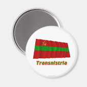 なびくトランスニストリア国旗の名称 マグネット (正面/裏面)