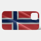 なびくノルウェー国旗 – Case-Mate iPhoneケース (裏面 (横))