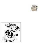 なびくハッピーカウスタンプ ラバースタンプ (押印)