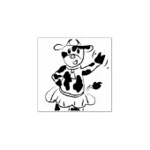 なびくハッピーカウスタンプ ラバースタンプ (インプリント)