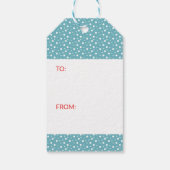 なびくハローサンタクロース冬の森クリスマス ギフトタグ (裏面)