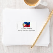 なびくフィリピン国旗 ラベル (インサイチュ)