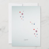 なびくフラッグインディペンデンスデイ招待状 招待状 (裏面)