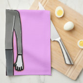 なびくフレンドリーエイリアンサンダー_コーブ キッチンタオル (四つ折り)