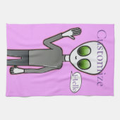 なびくフレンドリーエイリアンサンダー_コーブ キッチンタオル (横)