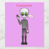 なびくフレンドリーエイリアンサンダー_コーブ ワインラベル (シングルラベル)