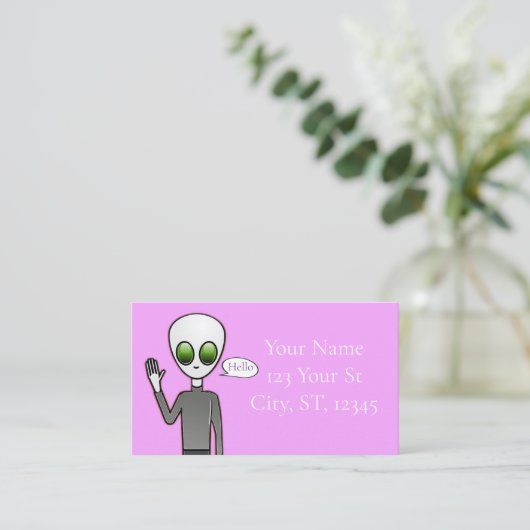 なびくフレンドリーエイリアンサンダー_コーブ 名刺 (スタンド正面)