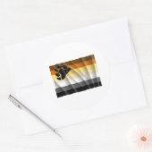 なびくベアプライド国旗 ラウンドシール (封筒)