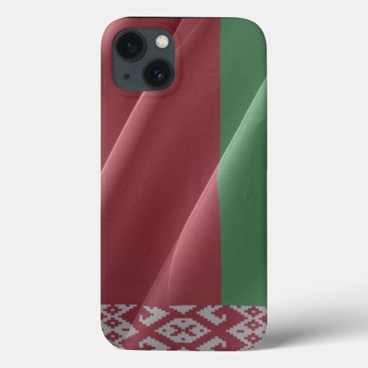 なびくベラルーシ国旗 – Case-Mate iPhoneケース (裏面)