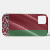 なびくベラルーシ国旗 – Case-Mate iPhoneケース (裏面 (横))