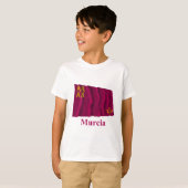 なびくムルシア国旗の名称 Tシャツ (正面フル)