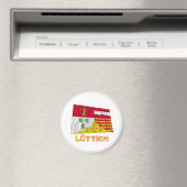 なびくリエージュ国旗（ドイツ語） マグネット (インサイチュ (食洗機))