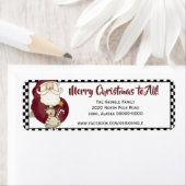 なびく初期のサンタクロース差出人住所ラベル ラベル (インサイチュ)