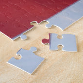 なびく大州統一された国旗 ジグソーパズル (側面)