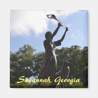 なびく女の子，サバンナ，ジョージア マグネット