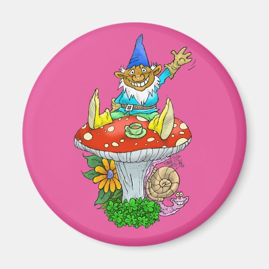 なびく座ってイラストレーションの漫画の格言。 マグネット (正面)