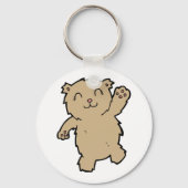 なびく愛らしい笑顔のクマ キーホルダー (正面)