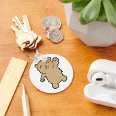 なびく愛らしい笑顔のクマ キーホルダー