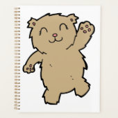 なびく愛らしい笑顔のクマ プランナー手帳 (正面)