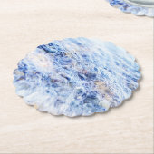 なびく水（青） ペーパーコースター (アングル)