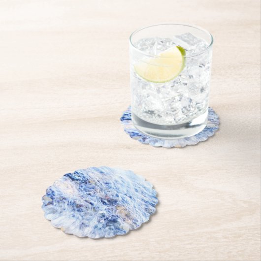 なびく水（青） ペーパーコースター (インサイチュ)