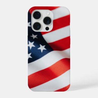 なびく米国国旗の愛国心 iPhone 15 PROケース