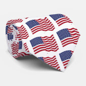 なびく米国国旗 ネクタイ (ロール)
