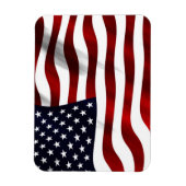 なびく米国国旗 マグネット (縦)