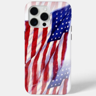 なびく米国国旗 iPhone 15 PRO MAXケース