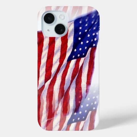 なびく米国国旗 Case-Mate iPhoneケース (裏面)