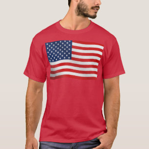 なびく米国国旗 Tシャツ