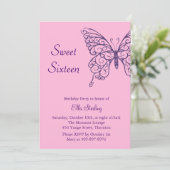 なびく蝶Sweet sixteenの招待状 招待状 (スタンド正面)